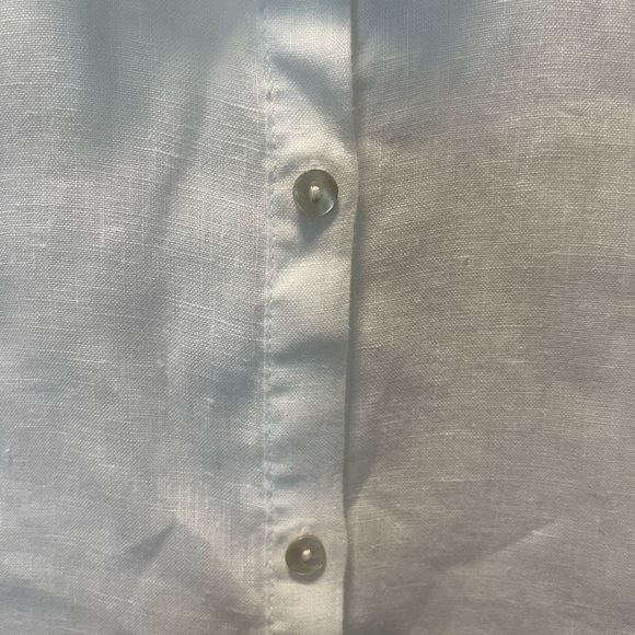 Women’s Tahari Linen Tunic button up shirt . medium - Picture 5 of 8